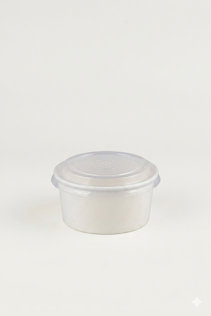 WHITE KRAFT SALAD BOWL 