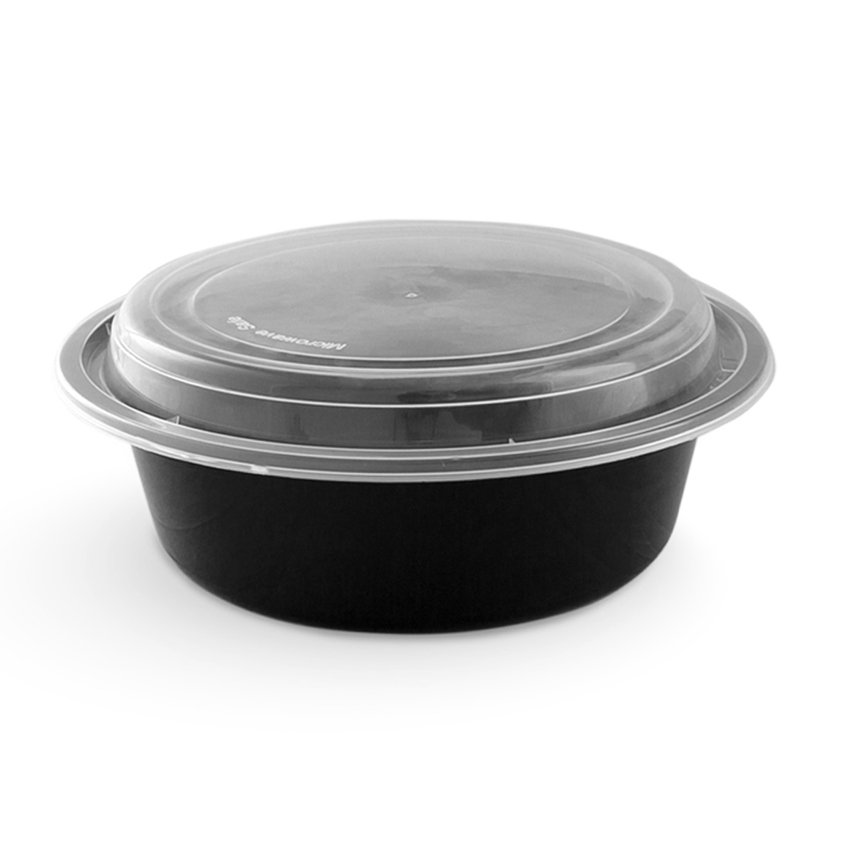 BLACK MICROWAVE CONTAINER ROUND