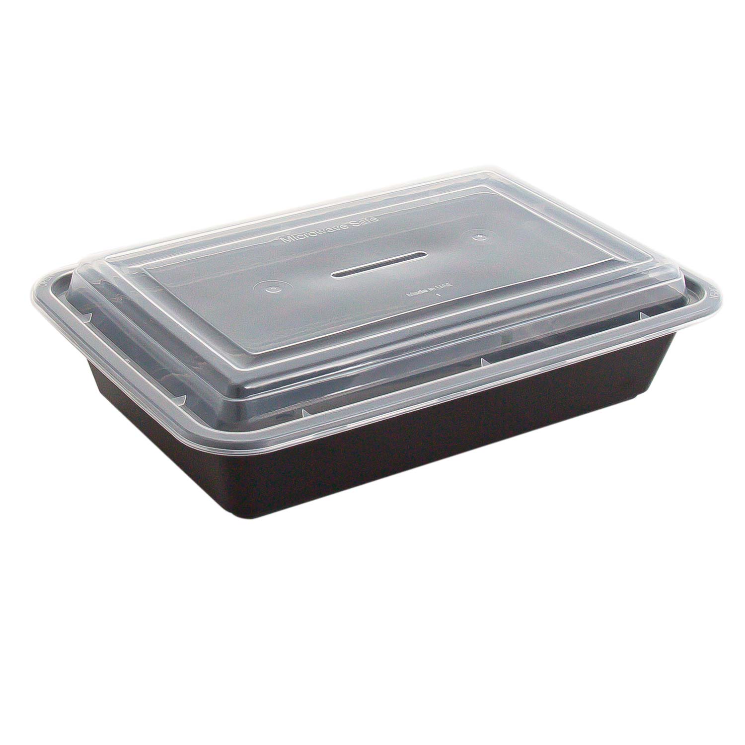 BLACK MICROWAVE CONTAINER SQUARE 