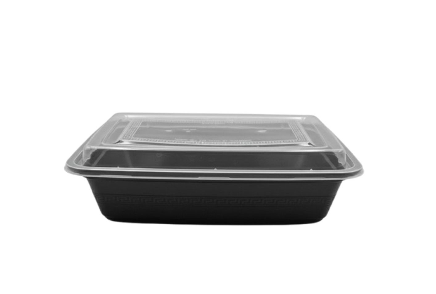 BLACK BASE RECTANGULAR CONTAINER 