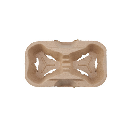 KRAFT CORRUGATED TWO CUPS HOLDER