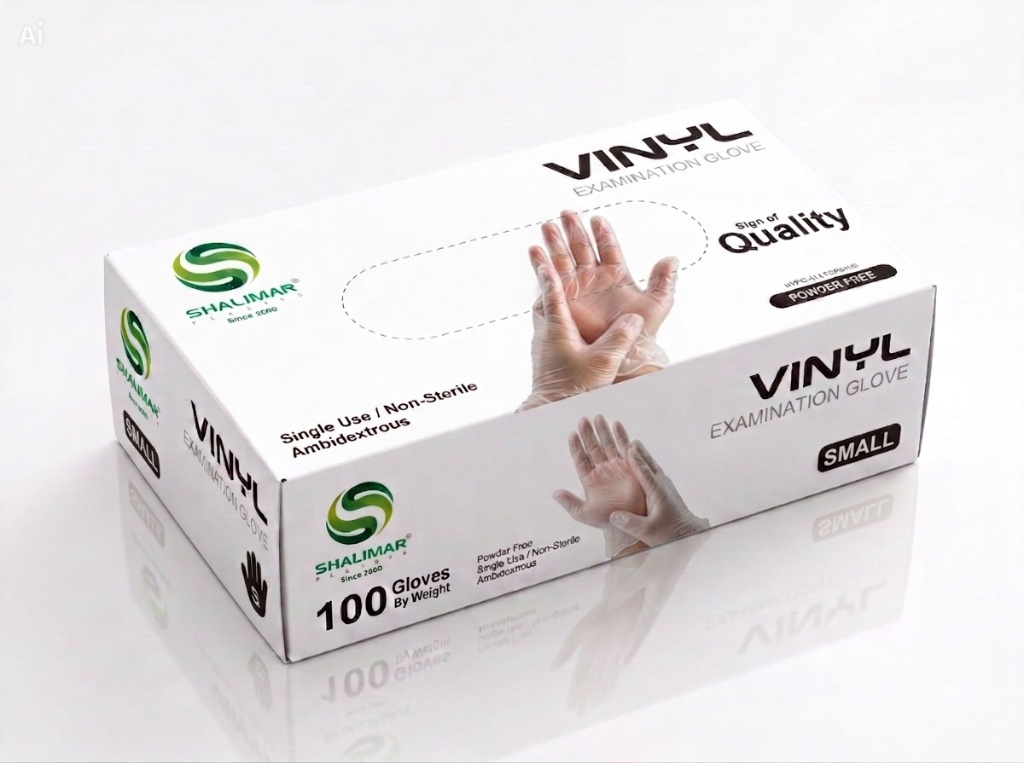 WHITE VINYL GLOVES SMALL