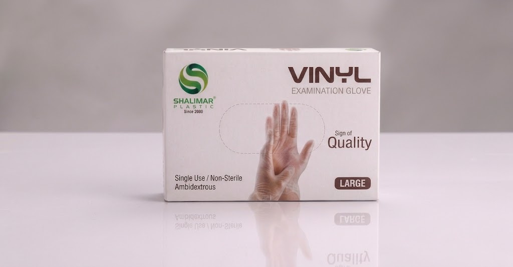 White Vinyl Gloves Large