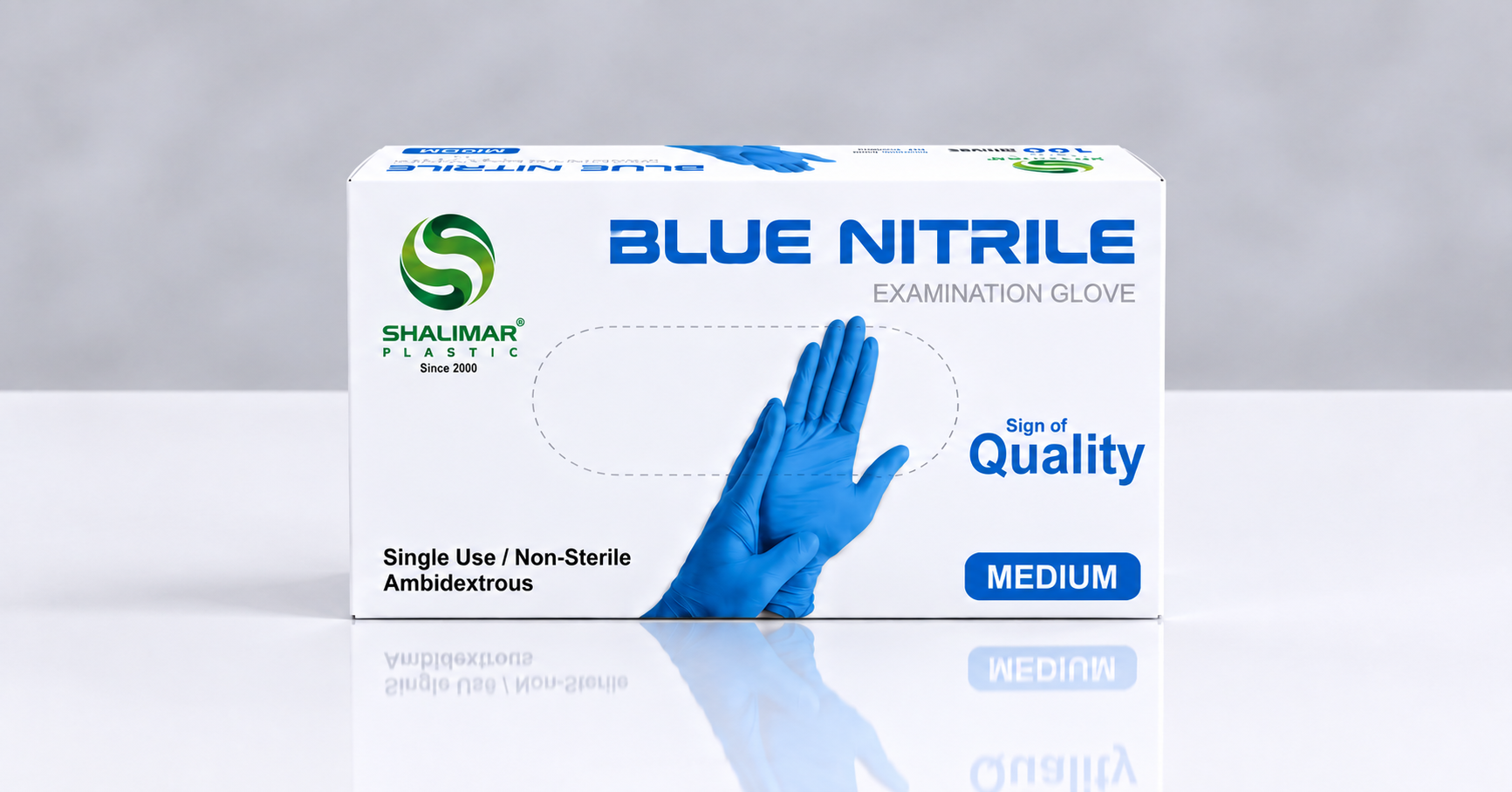 Blue Nitrile Gloves Medium